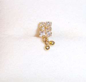 Sparkling Rea22K GOLD l Nose Lip Stud Piercing  