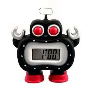    Black ROBOT snooze Digital ALARM CLOCK home decor NEW Electronics