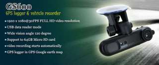 Mew 1920x1080 GS600 Camcorder Full HD DOD GPS Car DVR  