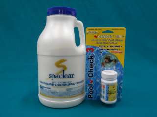 lb Spa Clear Chlorinating Granules w/ Test Kit   Chlorine for Spas 
