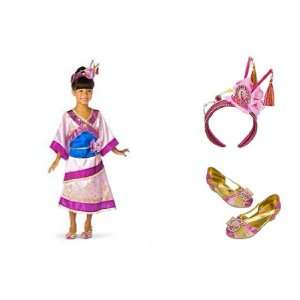   Princess Asian Mulan Costume Dress M Medium 