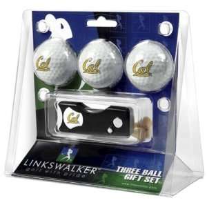  Golden Bears NCAA 3 Golf Ball Gift Pack w/ Spring Action Divot Tool
