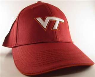 RED VIRGINIA TECH HOKIES BASEBALL EMBROIDERED CAP HAT  