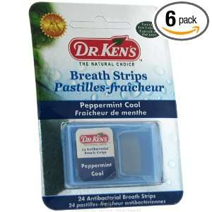   Breath Strips with Green Tea Extract Peppermint Cool   24 Strips, 6
