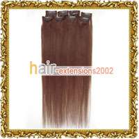   In Straight 100% Asion Human Hair Extensions 33 48g with clips  