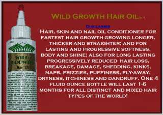 Wild Growth Hair, Skin, and Nail Oil Conditioner 4 oz  
