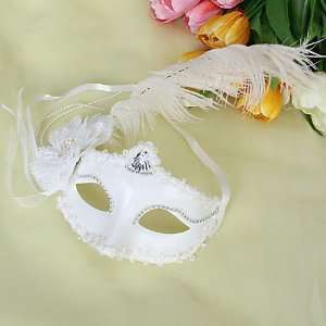  Floral Half Mask Halloween Costume Ball Prop With Long 