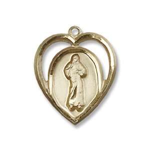   Specialty Gold Filled Divine Mercy Pendant Gold Filled Lite Curb Chain