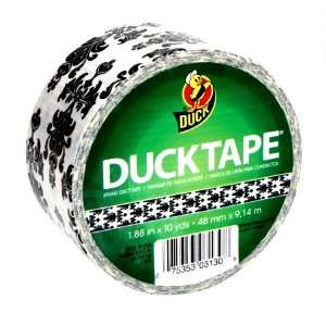   Damask Duck Brand Printed Duct Tape    White/Black