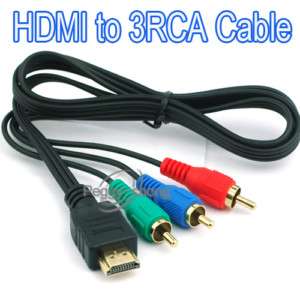3ft 1M HDMI Male to RCA Adapter Cable Gold Plated HDTV  