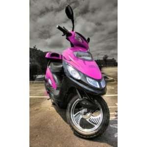  Pink 500 Watt Electric Trooper Scooter Moped Sports 