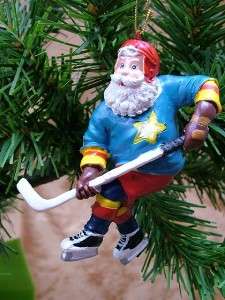 New Santa Claus Ice Hockey Player Equipment Ornament  
