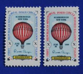 RONALD REAGAN Privately Issued Signed Balloon Stamps  