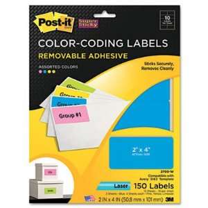 3m Super Sticky Removable Color Coding Labels MMM2700W 