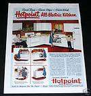 1950 OLD MAGAZINE PRINT AD, HOTPOINT, NEW ALL ELECTRIC 