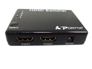 HDMI 4x1 4 Port Switch Switcher with IR Remote HDTV 3D  