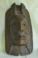 Mask Wood Vintage Birds Indian South America Carving Sculpture Huge 