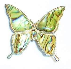 Abalone Butterfly Necklace Pendant Jewelry Lapel Pin  