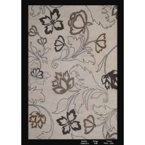 Rizzy Rugs Fusion FN 573 Ivory Floral 6 Area Rug 