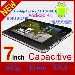 8GB 7Android 4.0 Tablet Capacitive Camera 0.3MP WIFI 3G Bundle Case 