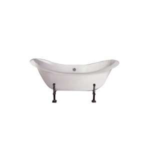   Roll Top Tub with 7 Deck Centers, Bisque Exterior and Gothic Feet