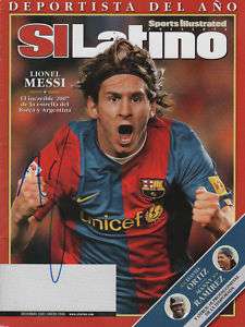 Lionel Messi Soccer SIGNED Sports Illustrated Latino  