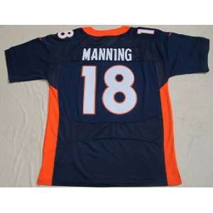   Uniforms #18 Peyton Manning Football Blue Jerseys Size 48 Sports