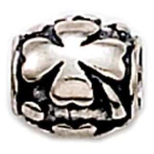   Sterling Silver Four Leaf Clover Bead Charm BZ 357 Zable Jewelry