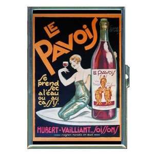  France Wine 1920s Pin Up Cutie ID Holder, Cigarette Case 