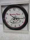 elgin morning brew coffee java retro look wall clock expedited