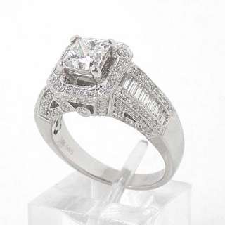 14K WHITE GOLD 1.22 CTS. ACCENT DIAMONDS GIA CERTIFIED