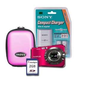  Fuji AX280 Pink 14mp Digital Camera & Bundle by Modern 
