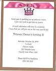 Princess Birthday Party InvitationCrown,Castle CUTE