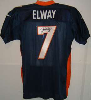 JOHN ELWAY SIGNED BRONCOS NIKE AUTHENTIC HOME JERSEY  
