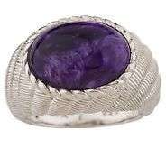 Judith Ripka Unusual Charoite Ring. Beautiful. Size 7  