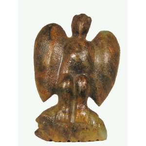  Jade Sculpture / Winged Bird Human on Pig Dragon Totem 
