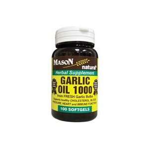  Mason Natural Garlic Oil 1000, Softgels, 100 ea Health 