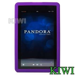   Protector+ Purple Silicone Gel Skin Case Cover For  Kindle Fire