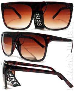 Flat Top Large Wayfarer Sunglasses Brown Lens Tortoise K29  