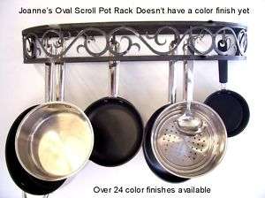 Wall Scroll Oval Cookware Pot Pan Rack 9 x 30 black te  