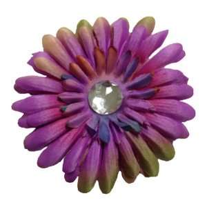  Purple Rainbow 4 Large Gerbera Daisy Flower Hair Clip 