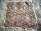 Handmade Knitted Baby Afghan Stripe & Storage Bag NEW  