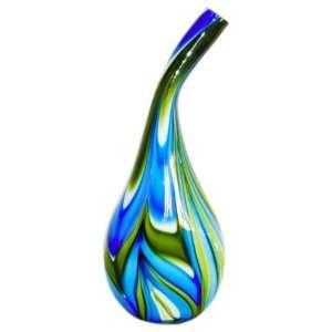  Hand Blown Glass Art 9 Dia base X 20 Tall Everything 