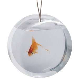  Rikki Knight Goldfish in Bowl Design Glass Round Christmas 