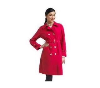 ISAACMIZRAHILIVE Trench Coat w/Logo Buttons & Polka Dot Lining KELLY 