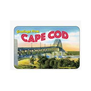  Fridgedoor Cape Cod Bourne Bridge Domed Magnet Automotive