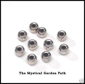144 Silver Plated Acrylic 6x9mm Pony Beads Large Hole  