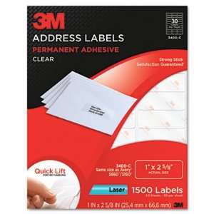   3M Permanent Adhesive Clear Mailing Labels MMM3500 C
