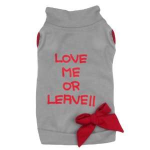  Capelli New York Pet Tee Love Me Or Leave Grey Combo X Sml 