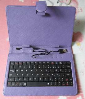 Stand Holder Leather Case&Keyboard Purple USB2.0 for 7 Tablet PC Epad 